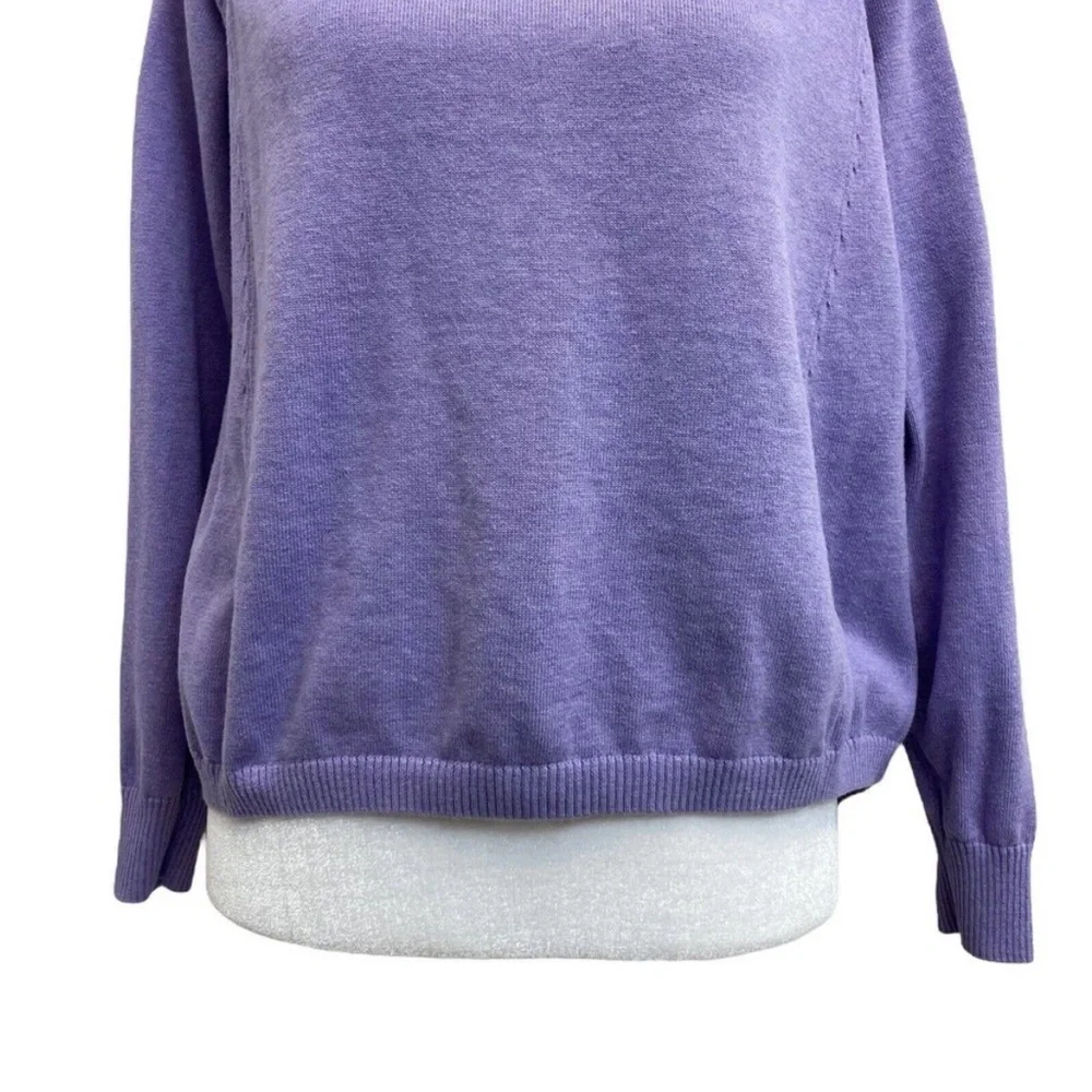 Gorman 100% Organic Cotton Purple Casual Pullover Sweater